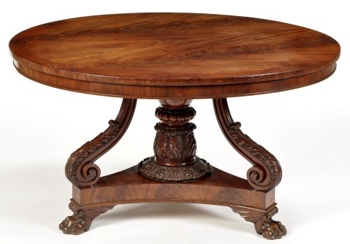 Lot 795 - A Regency mahogany tip-up-top breakfast table,...