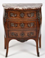 Lot 800 - A late 19th Century French inlaid walnut and...