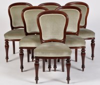 Lot 824 - A set of six William IV mahogany dining chairs,...