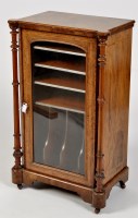 Lot 836 - A Victorian burr walnut music cabinet, the...