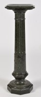 Lot 837 - A French green marble plant stand in three...