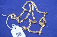 Lot 96 - A 9ct. yellow gold chain link necklace, 17.6grms.