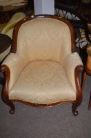 Lot 681 - A gentleman's Victorian style easy chair with...