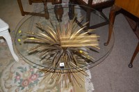 Lot 715 - A contemporary circular glass top coffee table,...