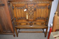 Lot 759 - A good quality reproduction carved and stained...