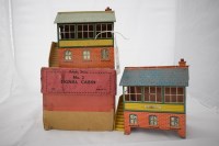 Lot 1594 - Hornby 0-gauge No. 2 signal cabin (x2), one...