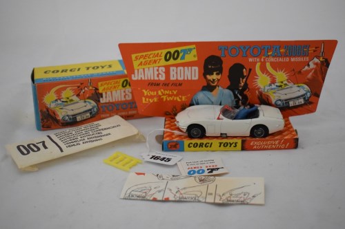 Lot 1645 - Corgi Toys Special Agent 007 James Bond Toyota...
