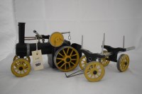 Lot 1661 - A Mamod live steam traction engine, in black...
