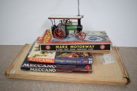 Lot 1725 - A Mamod live steam traction engine; Marx...