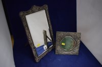 Lot 93 - A silver mounted table mirror, Birmingham 1901,...