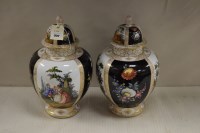 Lot 337 - A pair of Augustus Rex style hand painted...