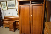 Lot 735 - French walnut bedroom suite, retailed by...