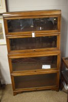 Lot 743 - Early 20th Century oak sectional bookcase of...