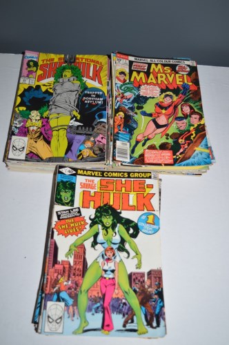 Lot 1012 - Ms Marvel, 1-23; The Savage She-Hulk, 1-24;...