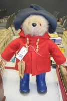 Lot 1772A - A Paddington bear toy, in red jacket with blue...