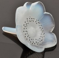 Lot 1078 - Lalique, Paris: a glass anemone paperweight,...