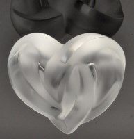 Lot 1079 - Lalique, France: a glass knotted heart...