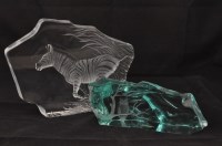 Lot 1082 - Hovmanthorp, Sweden: an etched glass owl...