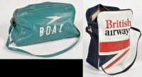 Lot 1119 - A Vintage BOAC travel bag, c.1960's: and...