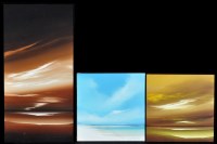 Lot 1163 - Jonathan Shaw - a beach at sunset, signed, oil...
