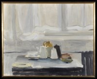 Lot 1175 - Morag Muego - a table laid for breakfast by a...
