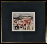 Lot 1219 - Heskel Joory - ''Village Houses'', signed;...