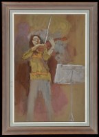 Lot 1244 - William Selby - ''Young Violinist'', signed...