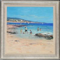 Lot 1285 - Allan Nelson - ''Playing with Dad'', signed,...