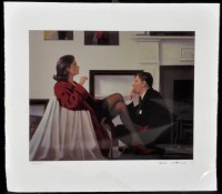 Lot 1305 - Jack Vettriano - models in a studio, signed...