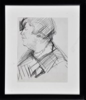 Lot 1322 - Robert Oscar Lenkiewicz - bust portrait of a...