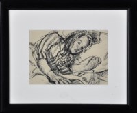 Lot 1324 - Robert Oscar Lenkiewicz - young woman lying...