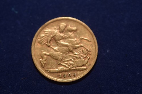 Lot 70 - A Queen Victoria gold half sovereign, 1900.