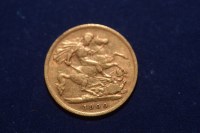 Lot 70D - A Queen Victoria gold half sovereign, 1900.