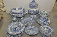 Lot 188 - Spode 'Italian' pattern blue and white...