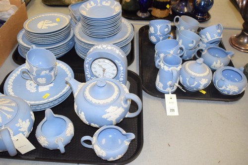 Lot 271 - Wedgwood Jasper ware, to include: teapots,...