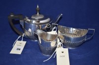 Lot 174 - A three-piece silver tea service, by William...