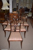 Lot 584 - A set of six Regency mahogany dining chairs,...