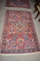 Lot 662 - Two central Persian rugs, one with central...