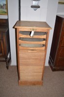 Lot 687 - An early 20th Century oak filing cabinet with...