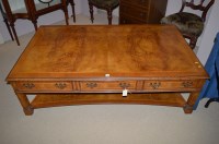 Lot 725 - A large reproduction figured walnut...