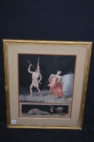 Lot 78 - A watercolour - piper and old man, unsigned.