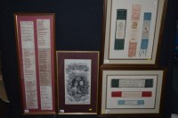 Lot 91 - Victorian book marks (six in to frames); and a...