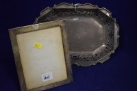 Lot 160 - A silver cake dish of pierced shaped...