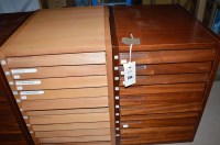 Lot 234 - Wooden jewellery storage cabinets, with...