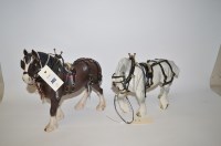 Lot 363 - Beswick ceramic models of shire horses. (2)