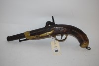 Lot 471 - Percussion pistol late 18th/early 19th Century,...