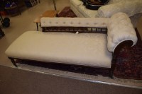 Lot 596 - A Victorian mahogany chaise longue, the...