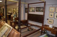 Lot 676 - A composite four poster bed, with mahogany...