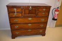 Lot 716 - A Victorian mahogany chest of five short and...