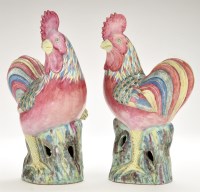 Lot 3 - Pair of Chinese Famille Rose figures of...